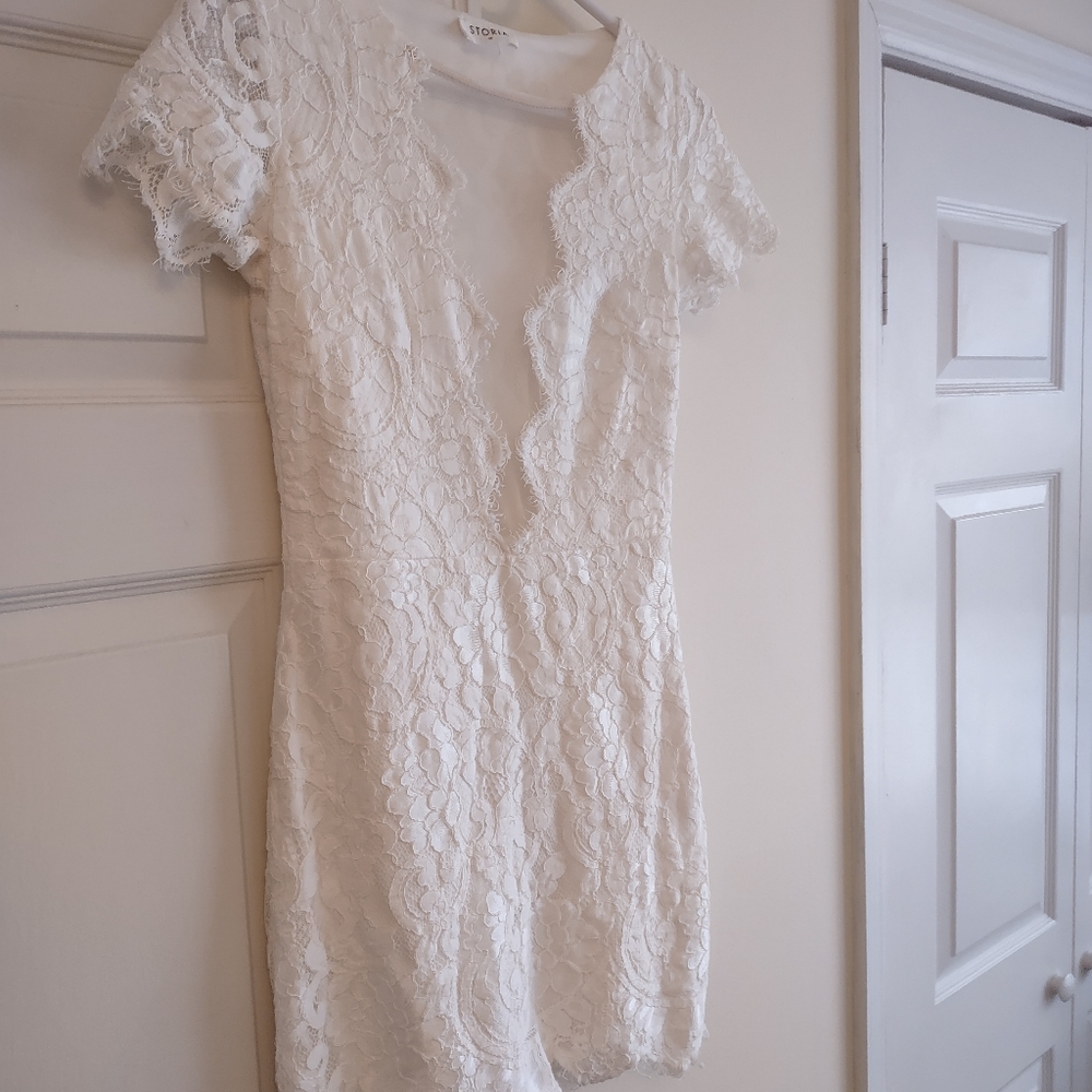 Storia white lace top